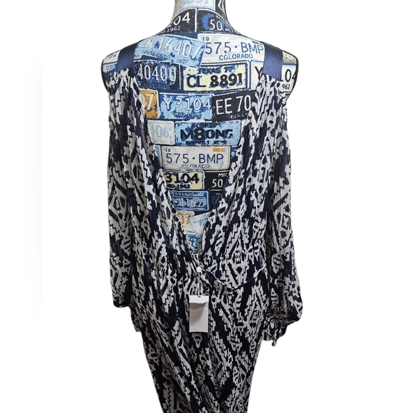 NWT Tory Burch Katherine Dress Medium Cold Shoulder Maxi - Picture 3 of 8